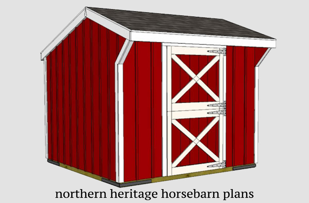 10x10  Horse Barn Plan- one stall