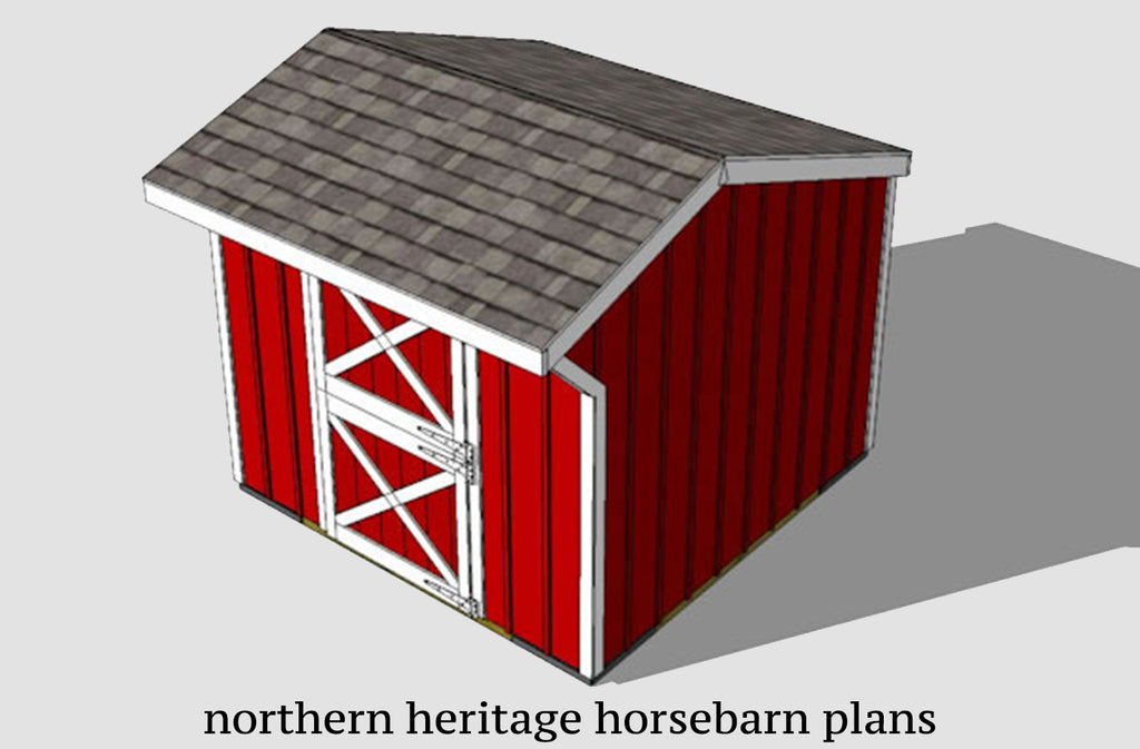 10x10  Horse Barn Plan- one stall