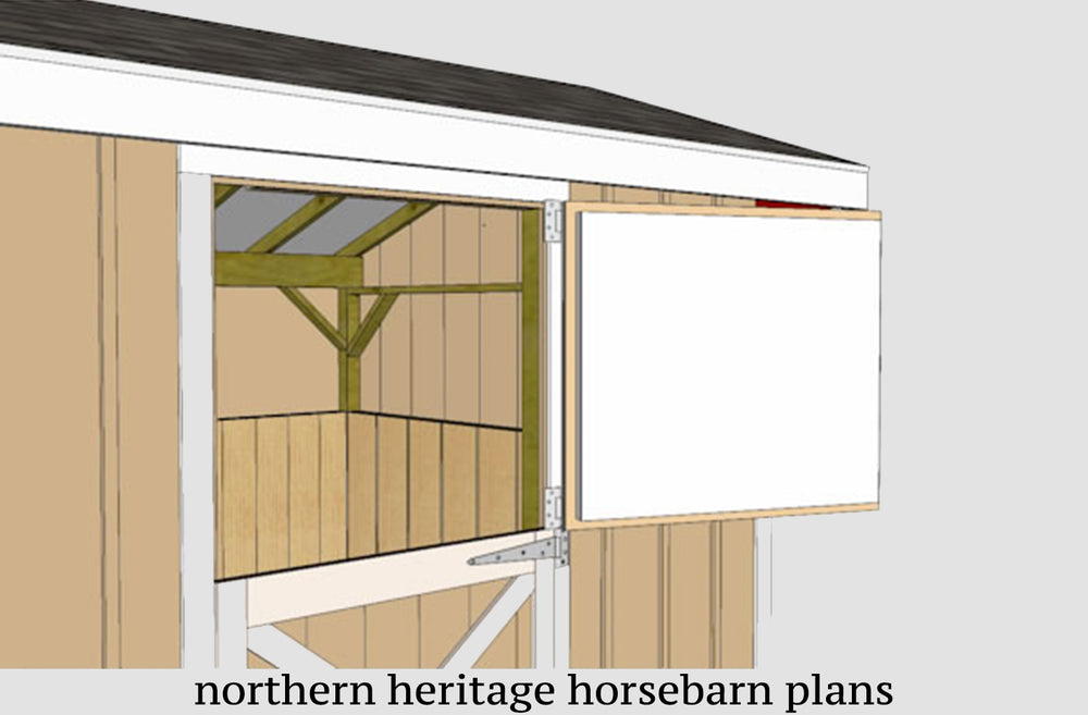 10x12 Horse Barn Plan - one stall