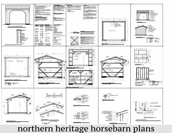 10x12 Run in/loafing Horse Barn Plan