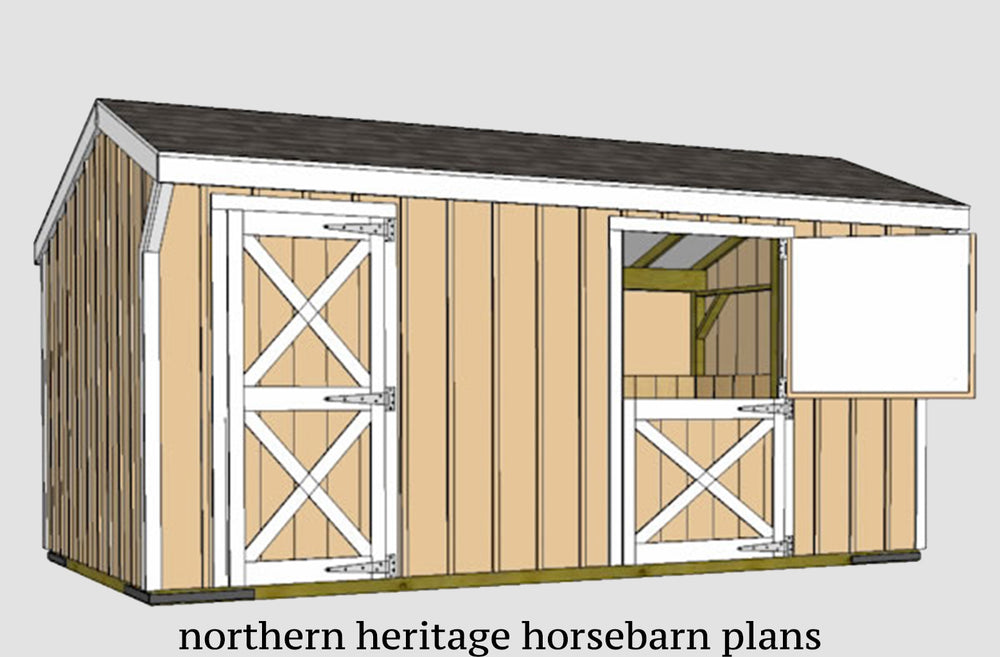 10x18 Horse Barn Plan with added tack room bonus
