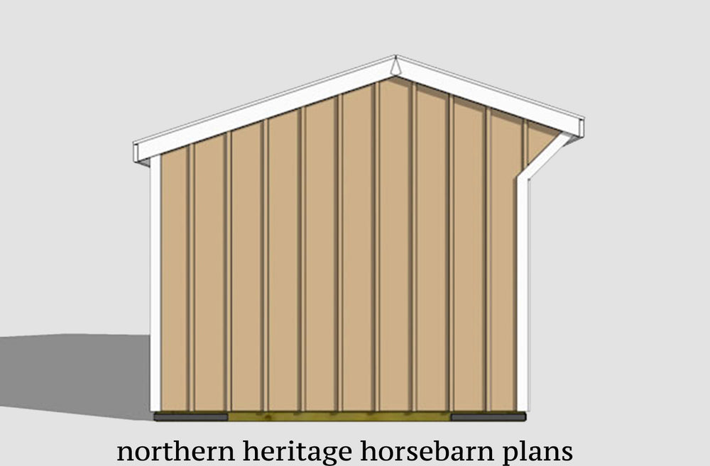10x18 Horse Barn Plan with added tack room bonus
