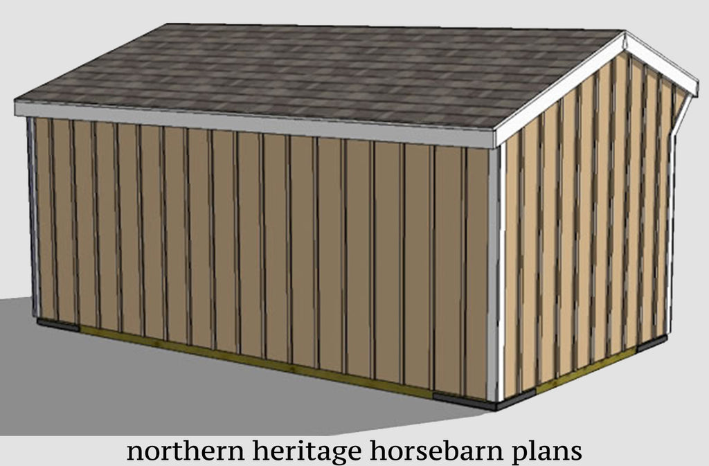 10x18 Horse Barn Plan with added tack room bonus