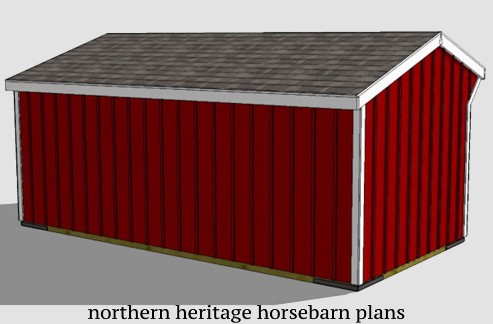 10x20 Horse Barn Plan- 2 stall