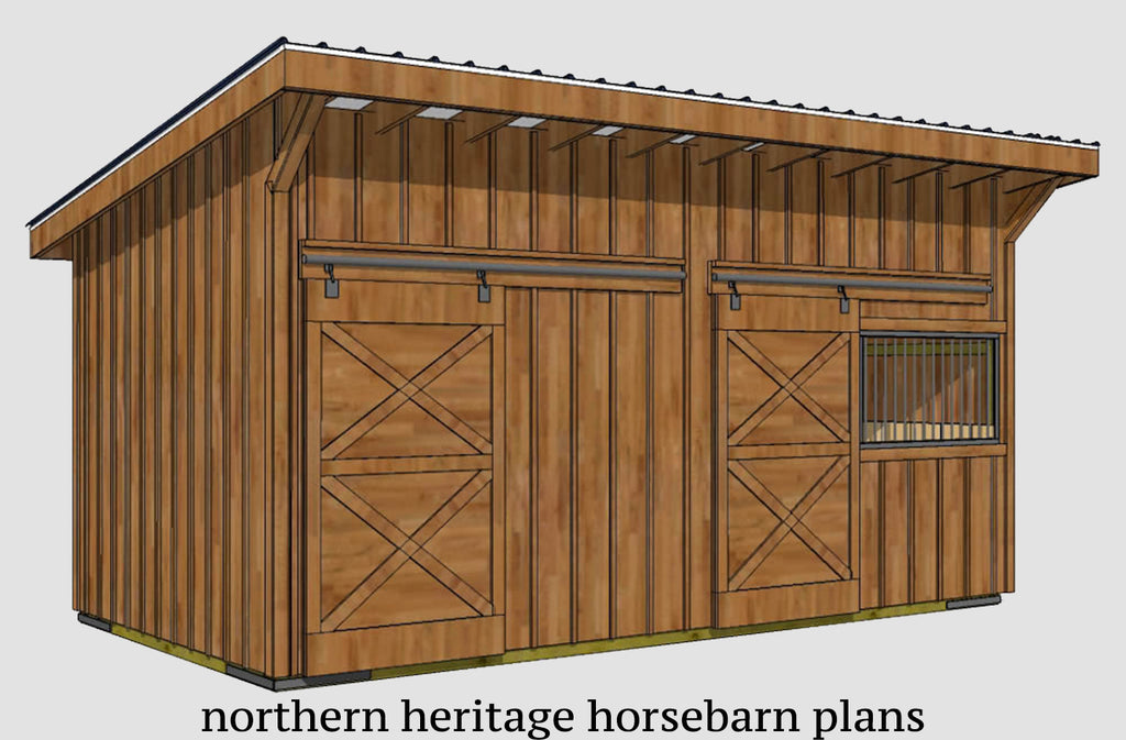 10x20 Horse Barn Plan