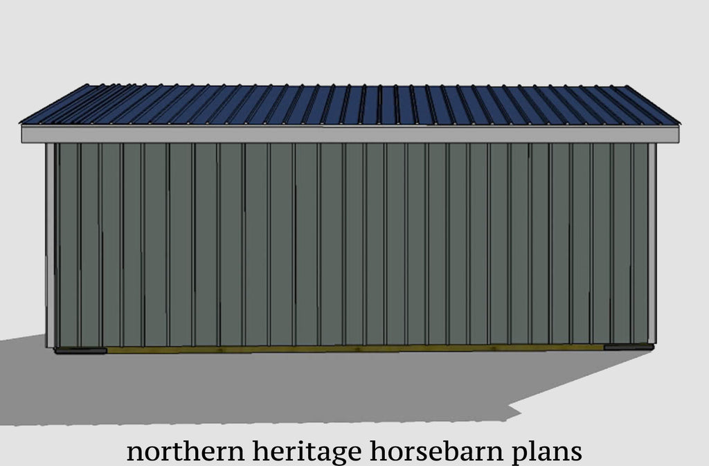 10x24 Run in/loafing Horse Barn Plan