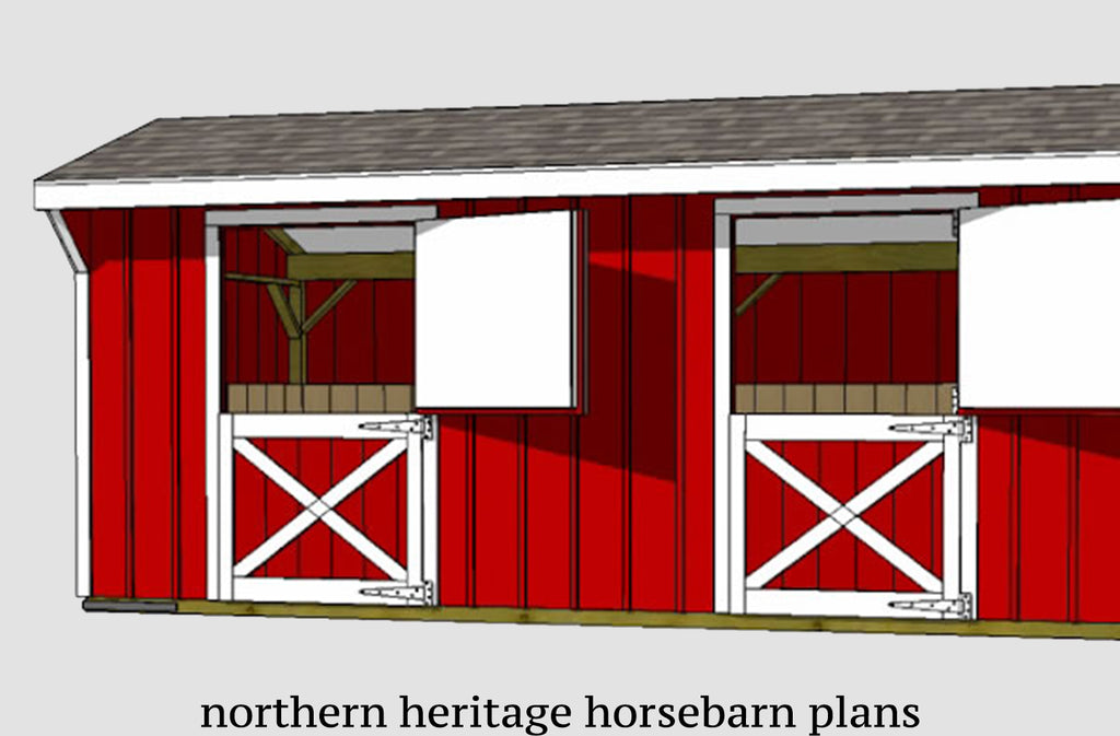 10x40 Horse Barn Plan- 4 stall