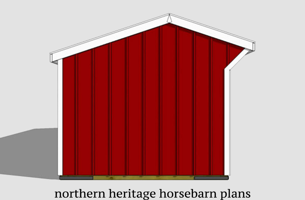 10x40 Horse Barn Plan- 4 stall