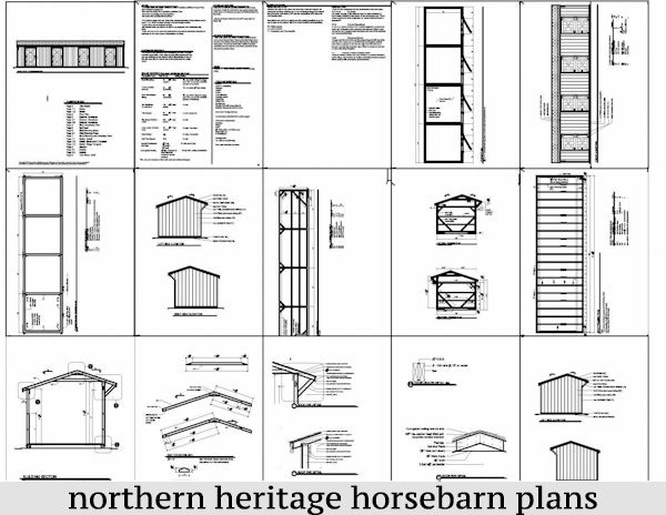 10x40 Horse Barn Plan- 4 stall