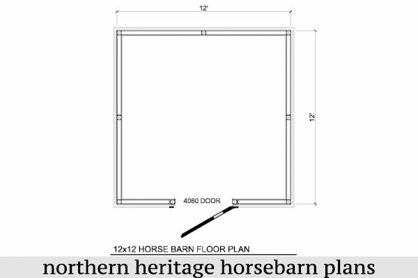 12x12 Horse Barn Plan