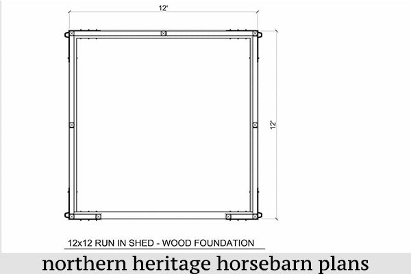 12x12 Run In Lean To - Loafing Horse Barn Plan