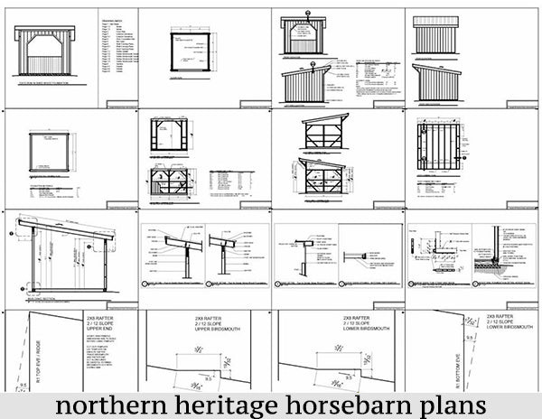 12x12 Run In Lean To - Loafing Horse Barn Plan