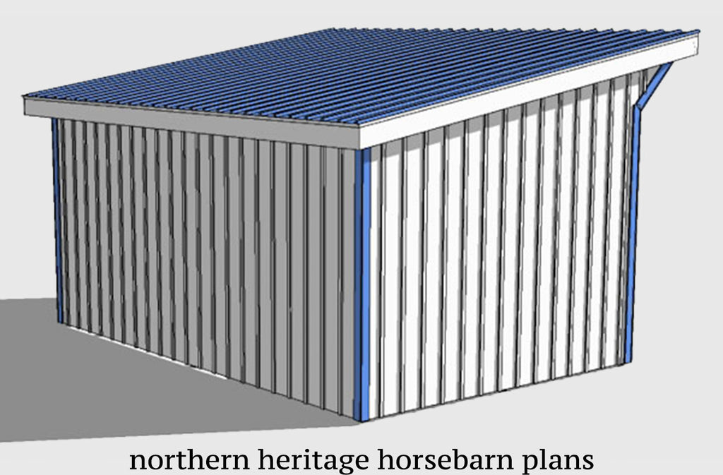12x20 Run in/loafing Horse Barn Plan