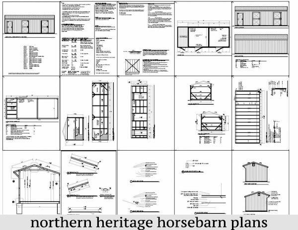 12x30 Horse Barn Plan with added tack room bonus- 2 stall
