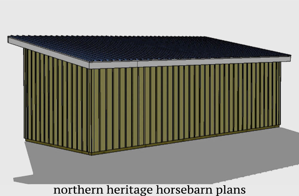 12x30 Run in/loafing Horse Barn Plan