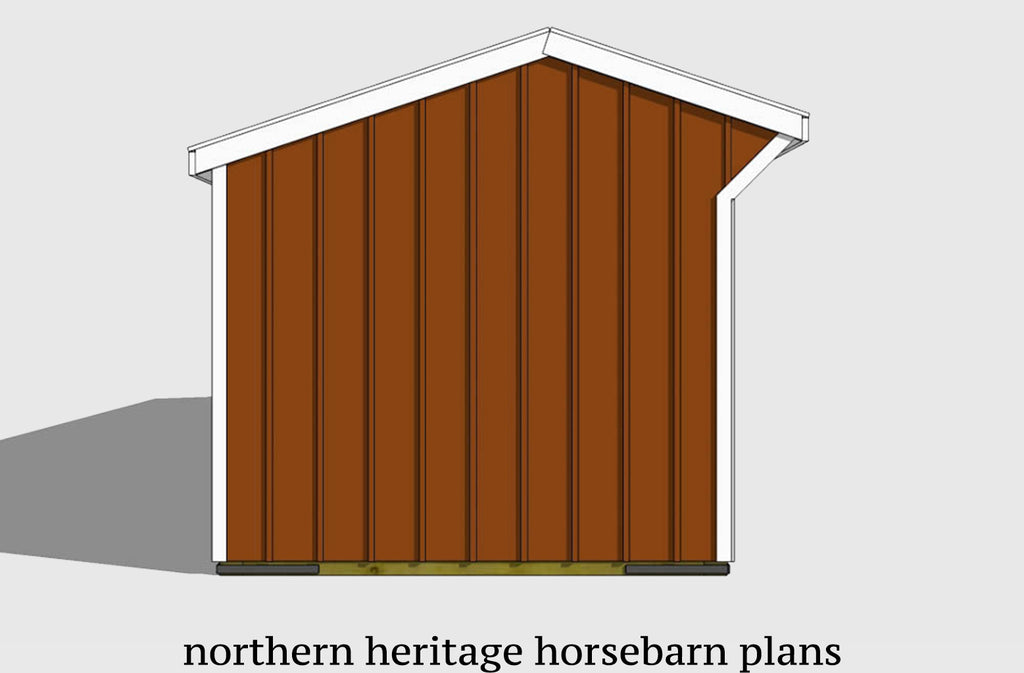 12x48-HB-WF Horse Barn Plan- 4 stall