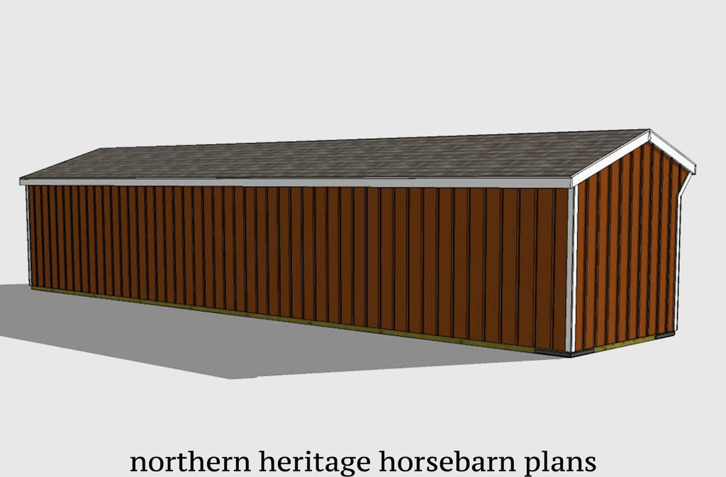 12x48 Horse Barn Plan- 4 stall