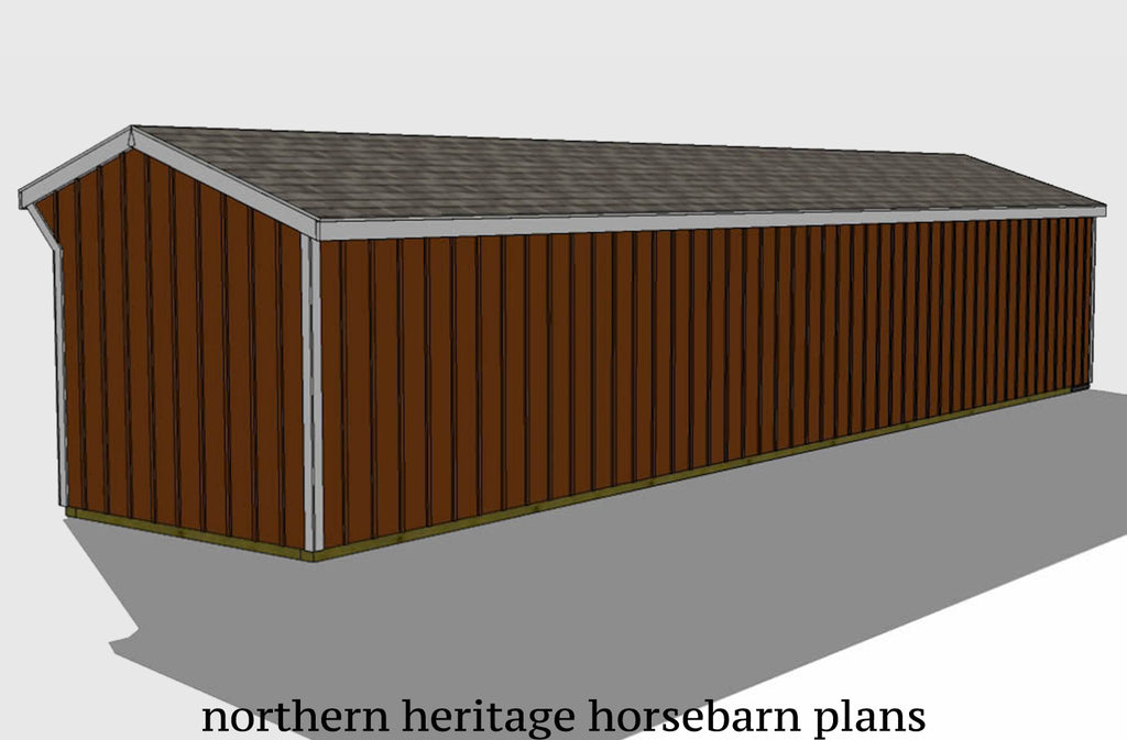 12x48 Horse Barn Plan- 4 stall