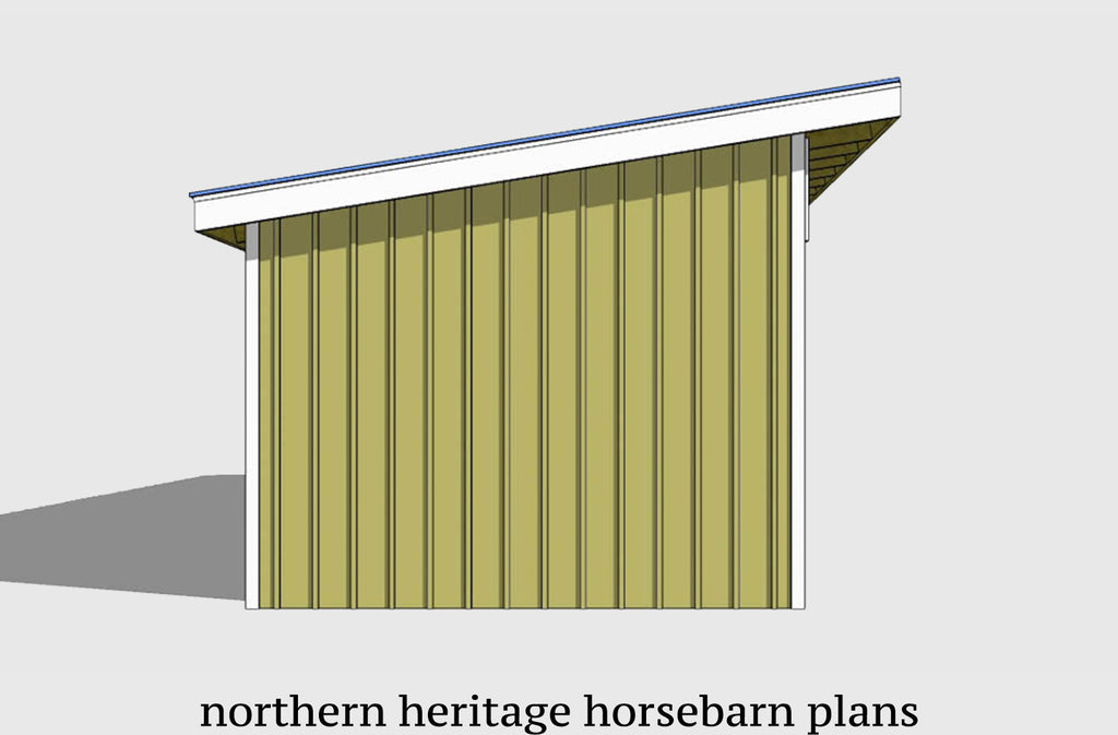 12x48-RILT Run in/loafing Horse Barn Plan