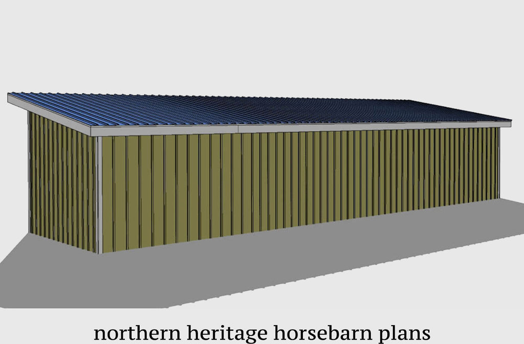 12x48 Run in/loafing Horse Barn Plan