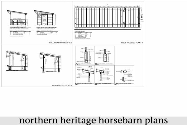 12x48 Run in/loafing Horse Barn Plan