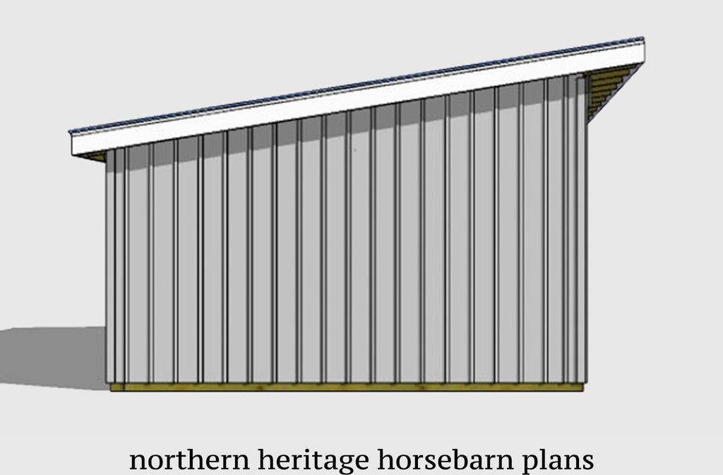 16x24 Run in/loafing Horse Barn Plan