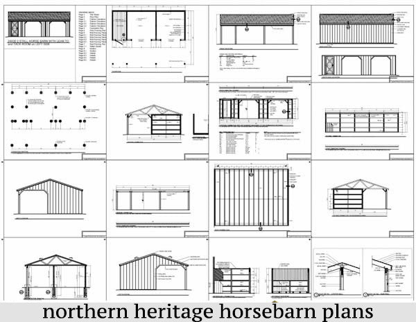 22x30 Run in/loafing Horse Barn Plan with added bonus tack room and convenient breezeway