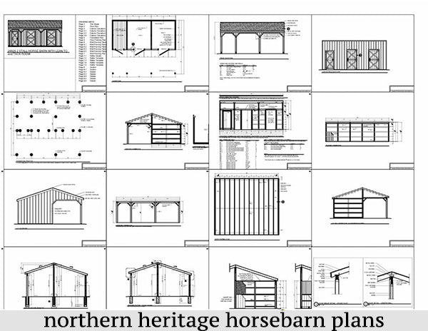 22x26 Horse Barn Plan with added tack room bonus (10x12 stall)