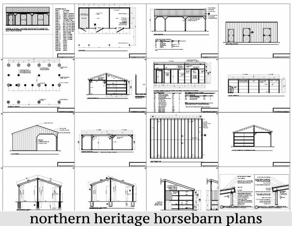 22x30 Lean to Horse Barn Plan with added bonus tack room- 2 stall