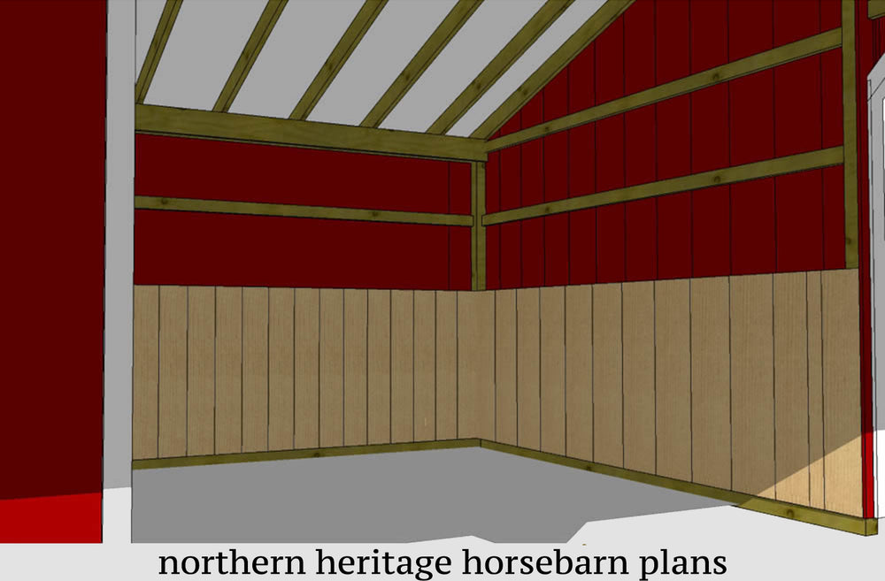 22x42 Horse Barn Plan with added tack room bonus - 1 open stall