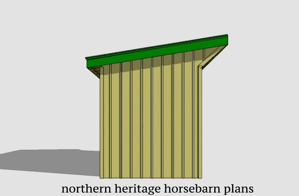 8x24 Run in/loafing Barn Plan for small animals