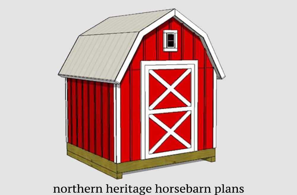 8x10 Gambrel Barn Shed Plan