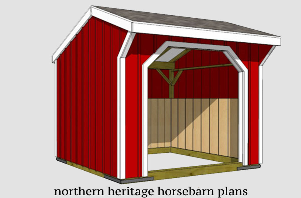 8x8 Run in/loafing Barn Plan for small animals